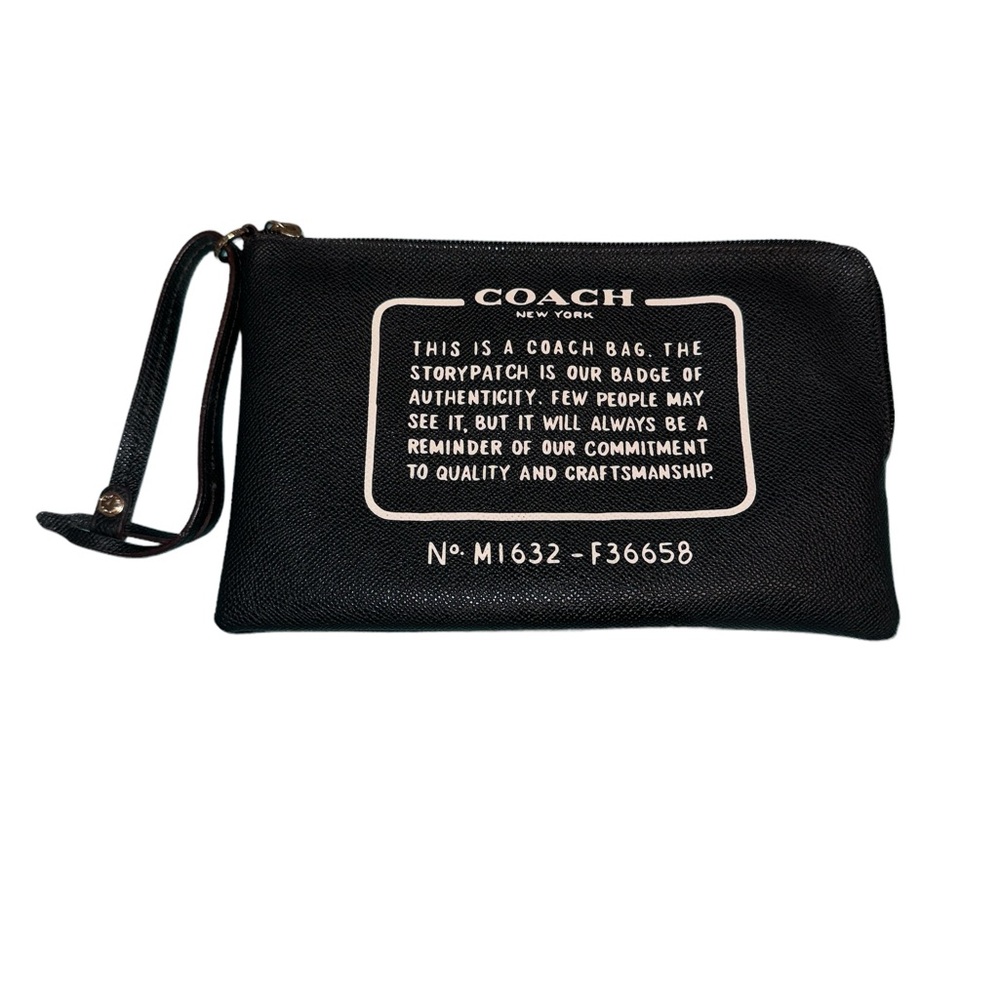 Coach New York Authentic StoryPatch Corner Zip Large Wristlet Pouch